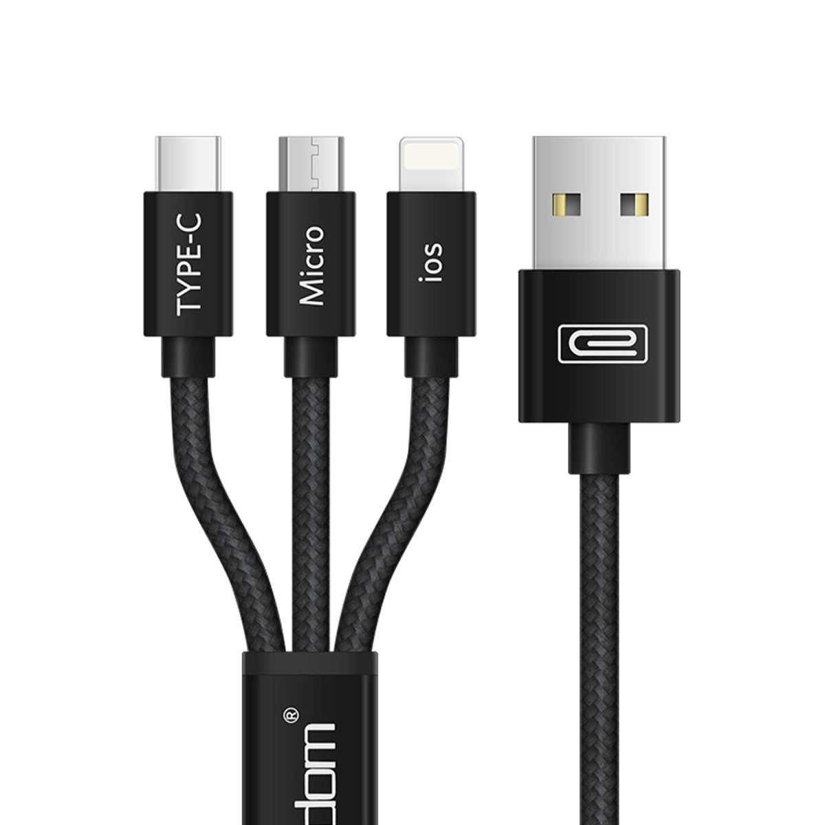 Earldom EC-IMC015 1.2M 3in1 USB to Type-C / Lightning / Micro Hızlı Şarj Kablosu